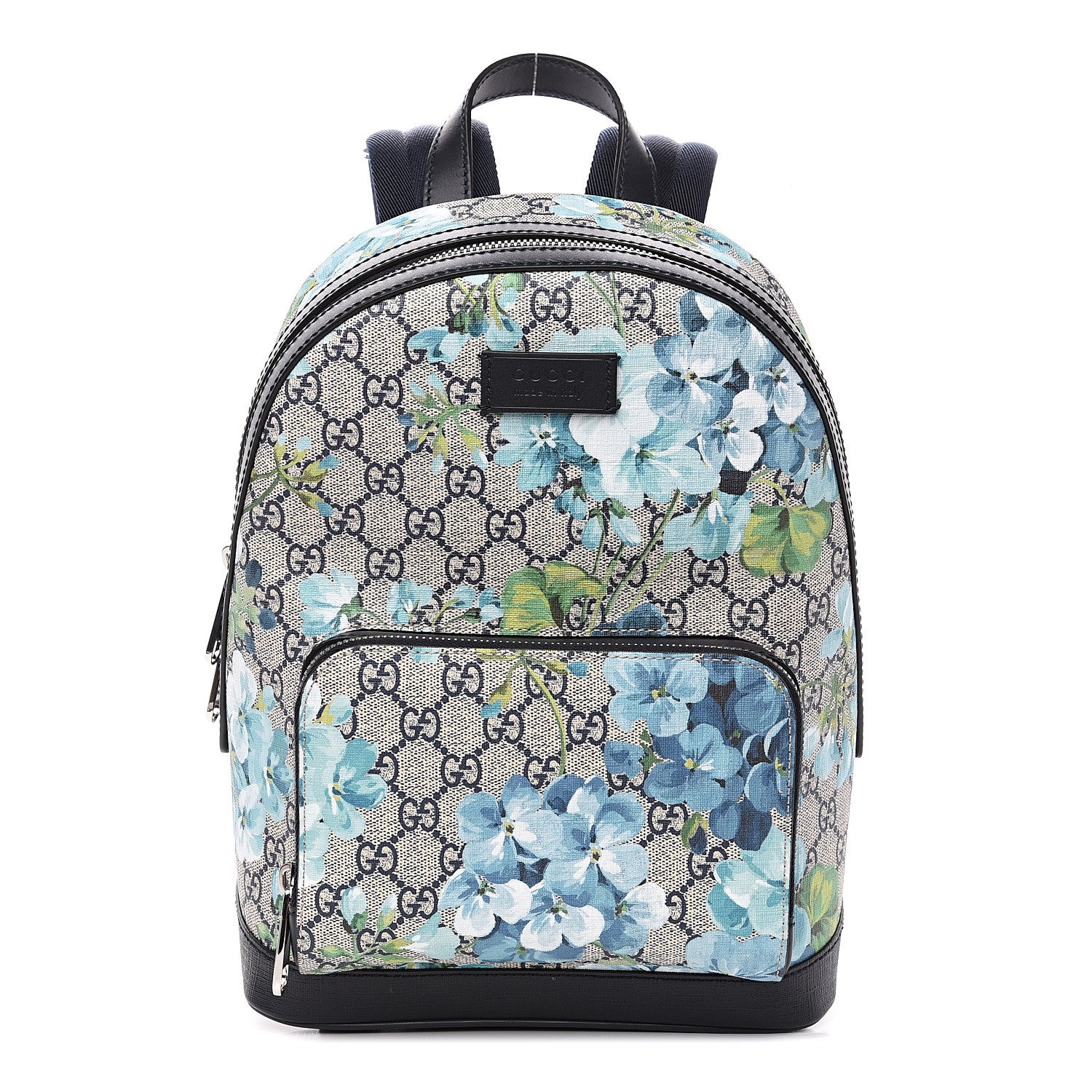 Gucci GG Supreme Monogram Blooms Small Day Backpack Blue 1 of 9