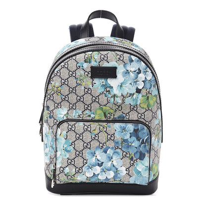 Gucci GG Supreme Monogram Blooms Small Day Backpack Blue 1 of 9