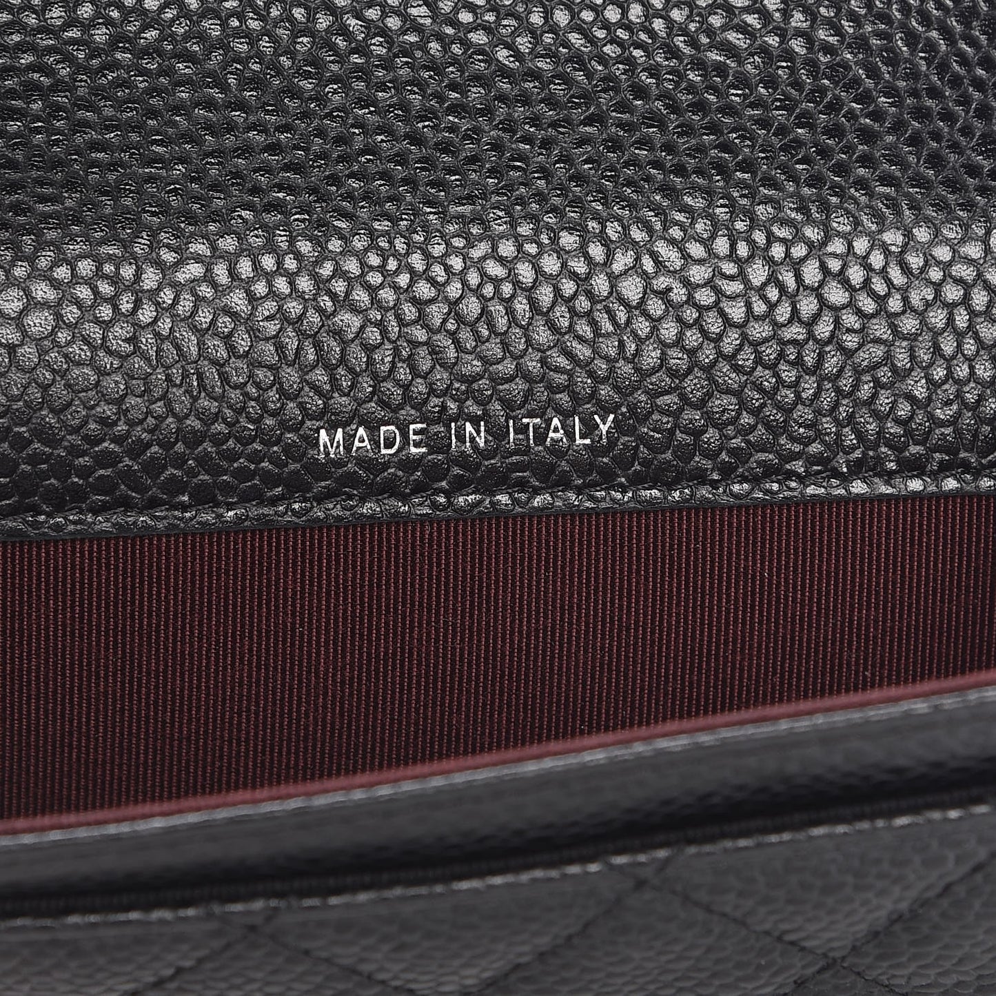 Caviar Quilted Flap Card Holder Black