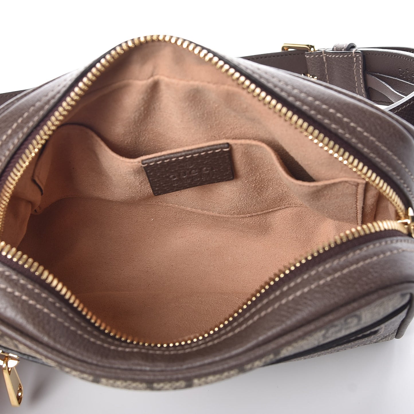 GG Supreme Monogram Web Small Ophidia Belt Bag 75 30 Dark Brown