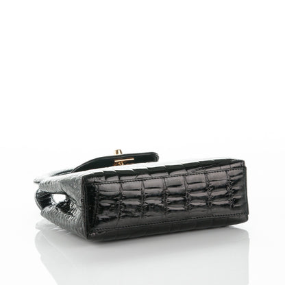 Chanel Alligator Evening Bag Black 4 of 8