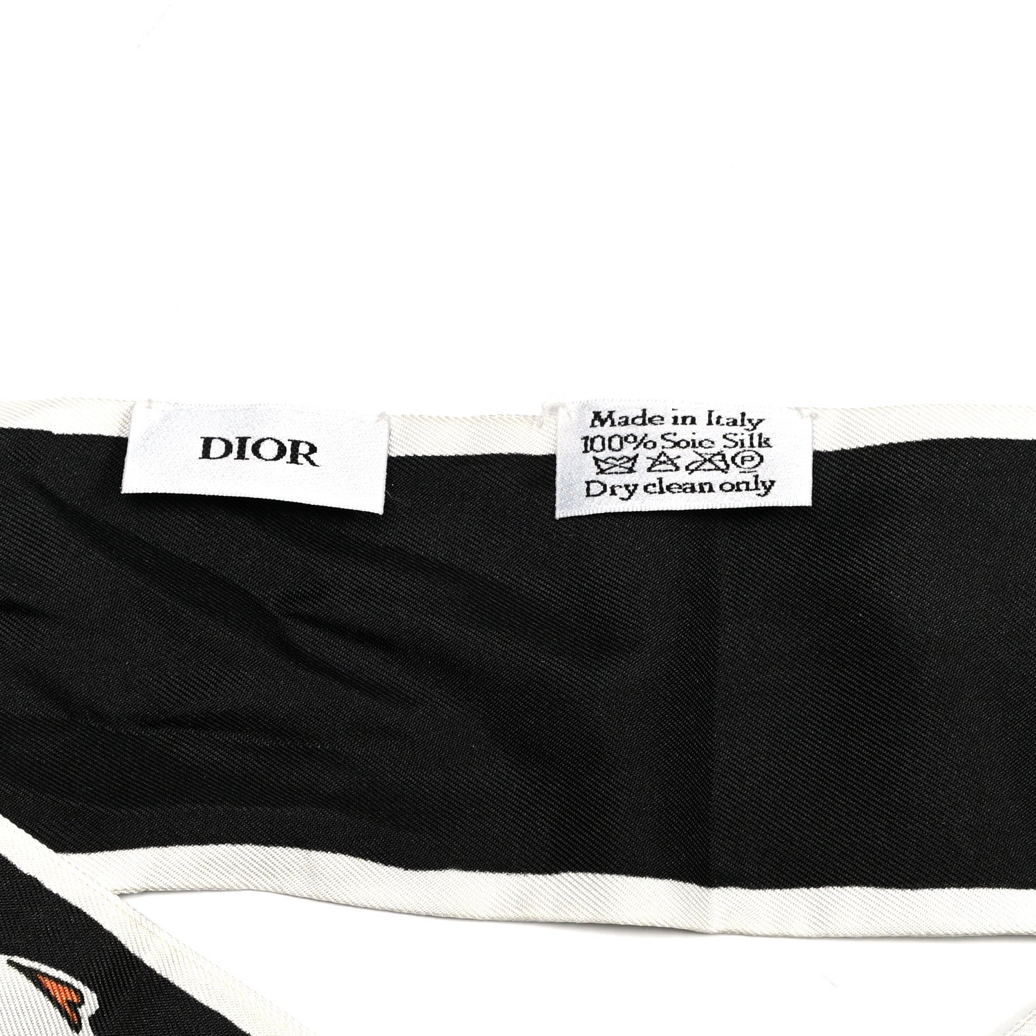 Christian Dior Silk ABCDIOR "H" Mitzah Scarf Black 3 of 5