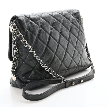 Chanel Crackled Aged Calfskin Big Bang Flap Black 3 of 10