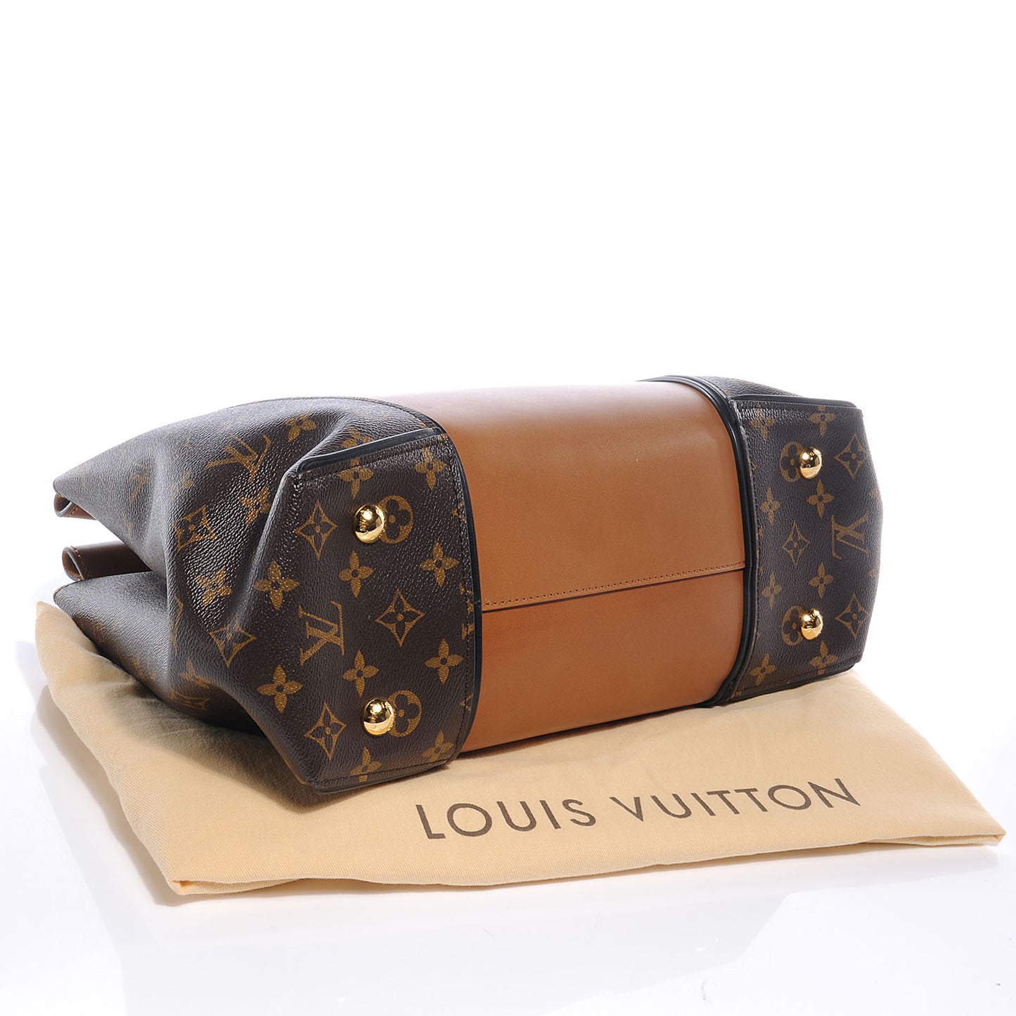 Monogram Cuir Orfevre Tote W PM Noisette