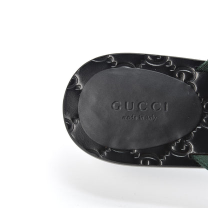 Gucci Nylon Guccissima Web Womens Thong Sandals 36 Green Red Black 7 of 8