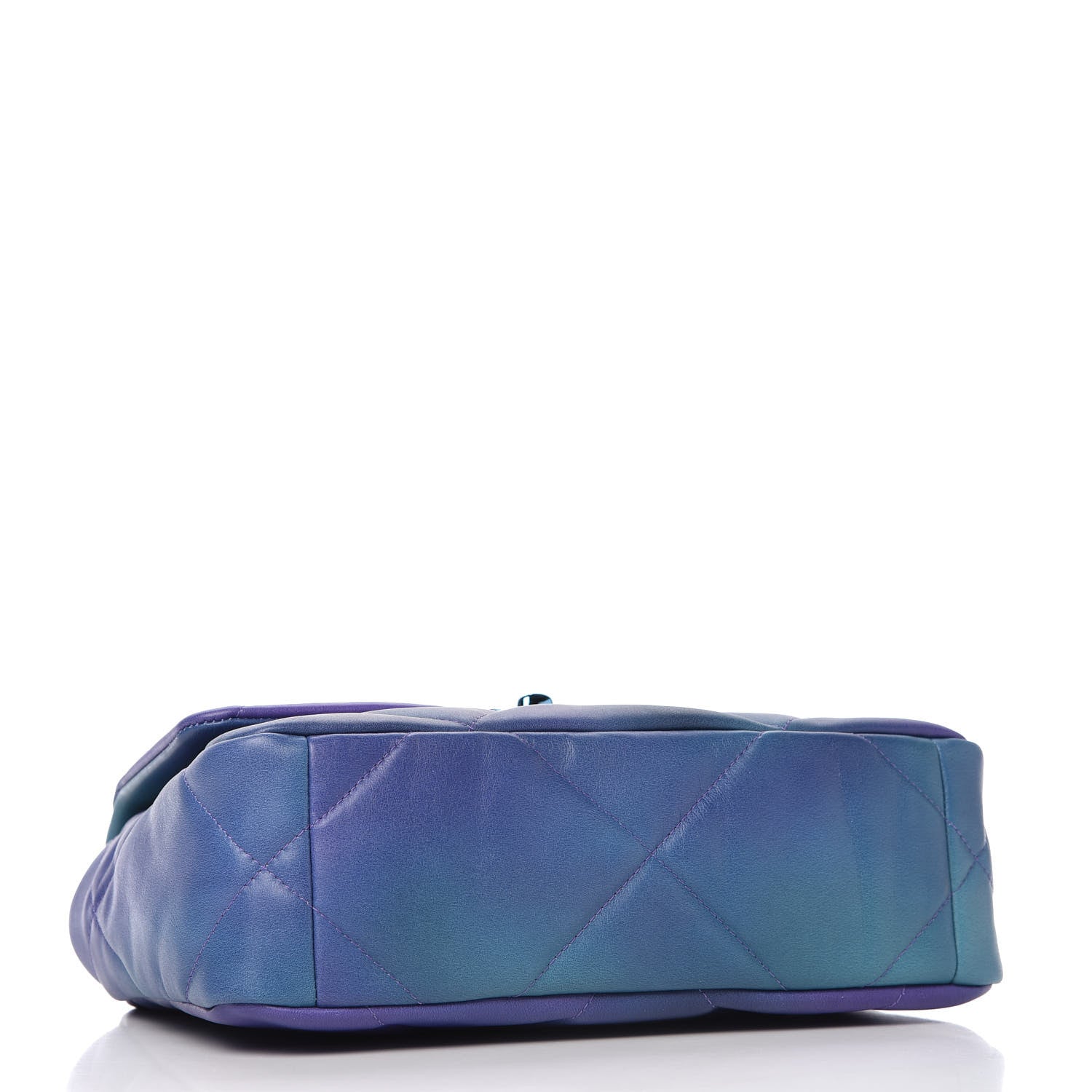 Chanel Tie Dye Calfskin Quilted Medium Chanel 19 Flap Blue Purple 4 of 10