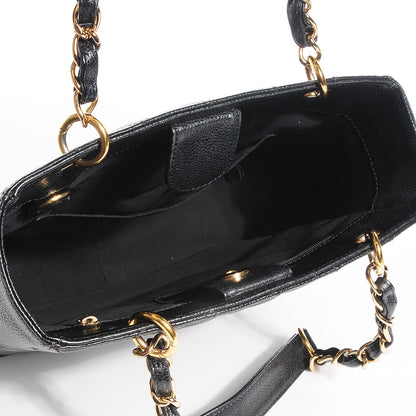 Chanel Caviar Quilted Petit Shopping Tote PST Black 5 of 7