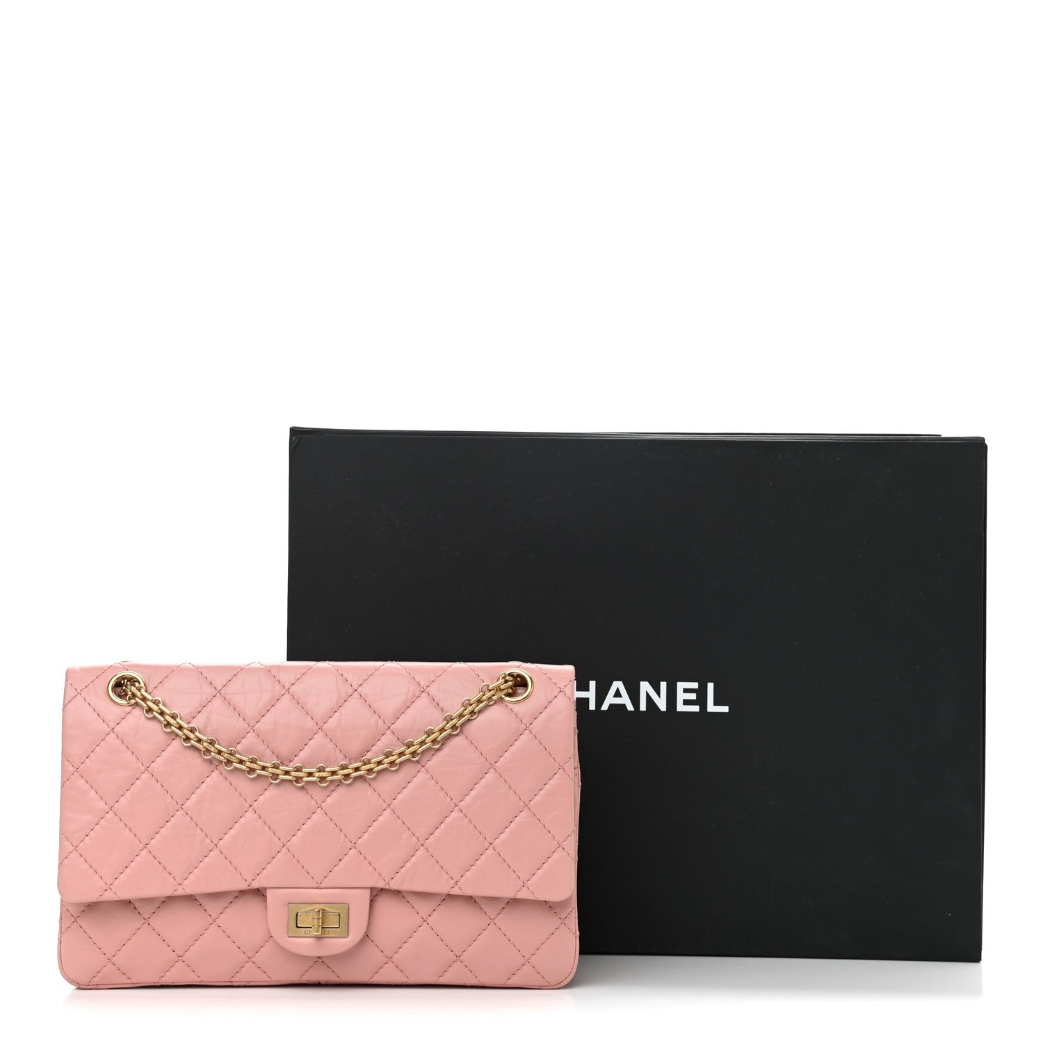 Chanel Aged Calfskin Quilted 2.55 Reissue 226 Flap Pink 11 of 11