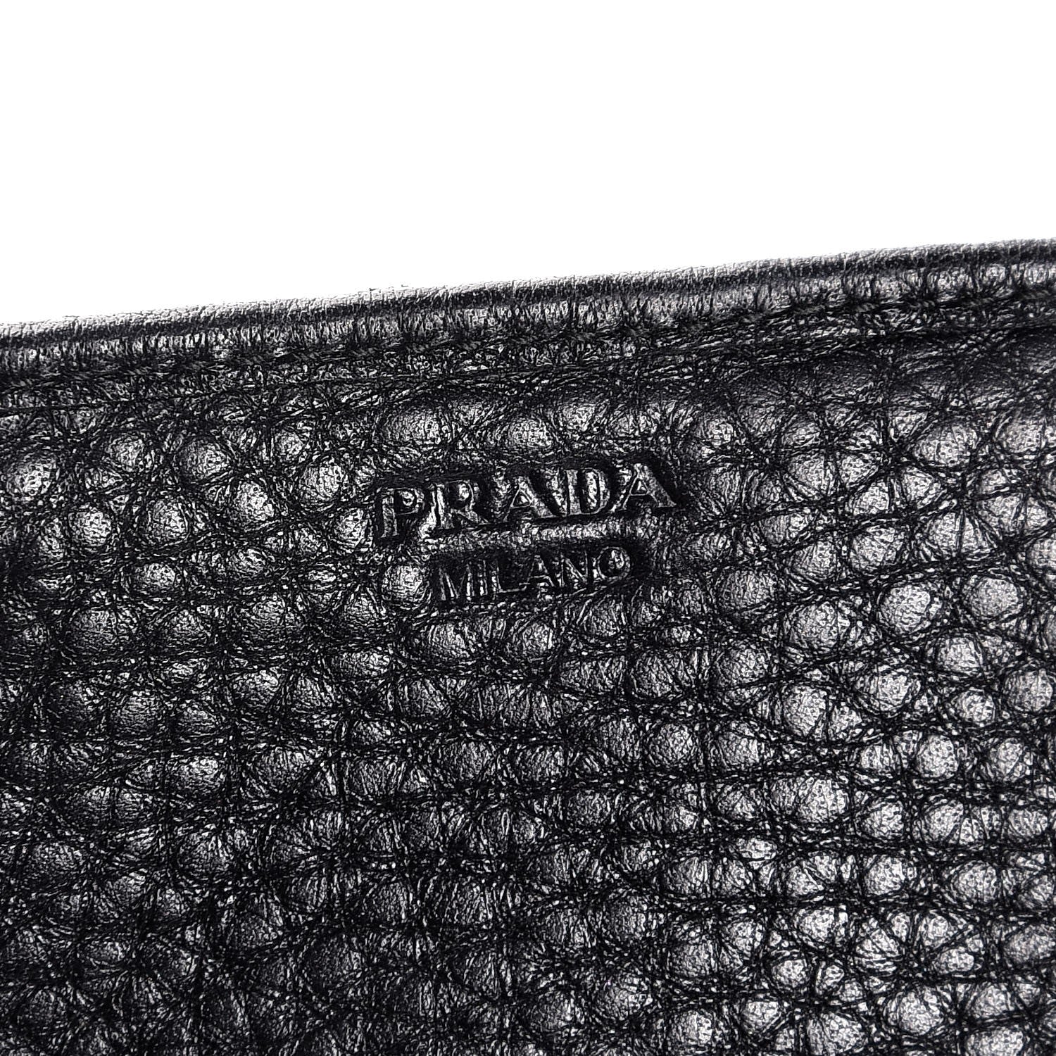 Prada Vitello Daino Continental Flap Wallet Black 6 of 6