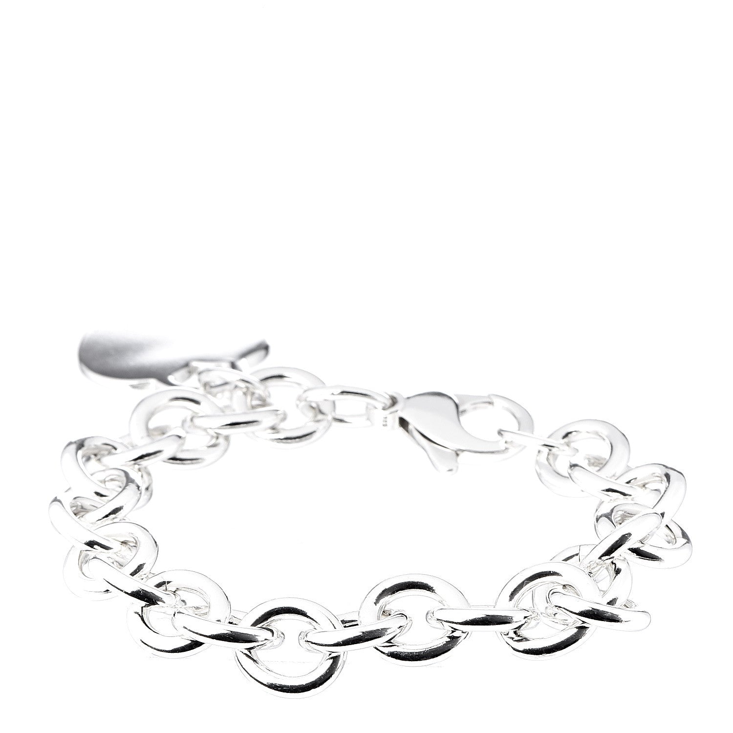 Tiffany Sterling Silver Heart Tag Charm Bracelet 3 of 4