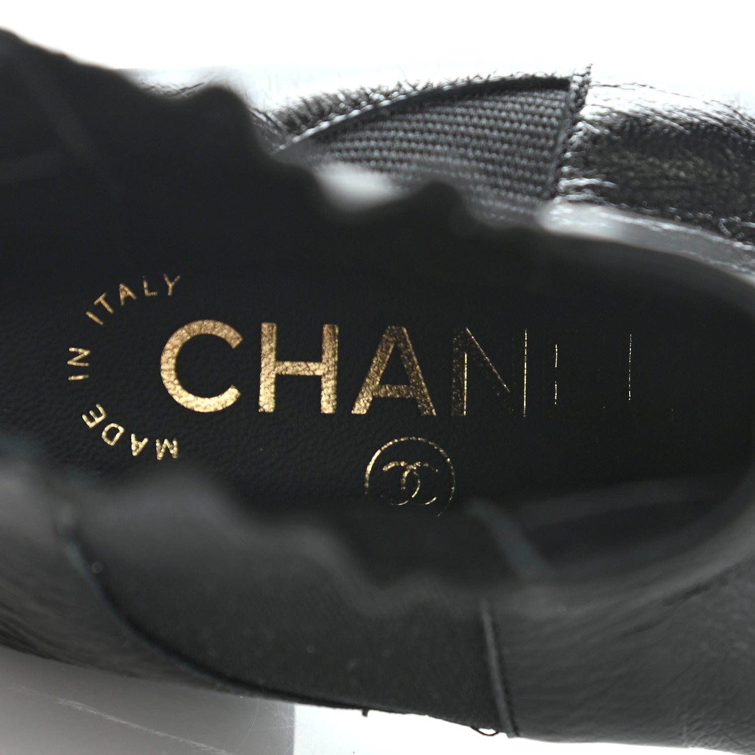 Chanel Patent Lambskin Elastic Short Boots 36.5 Black 7 of 7