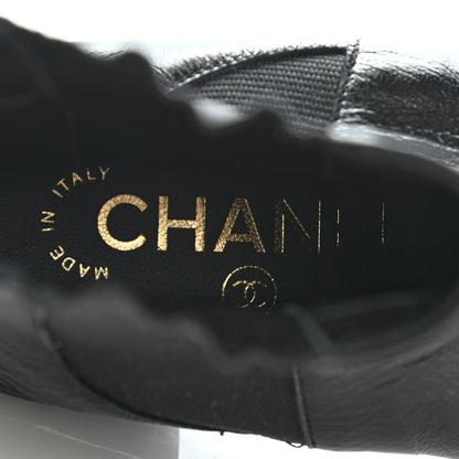 Chanel Patent Lambskin Elastic Short Boots 36.5 Black 7 of 7