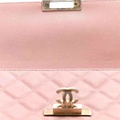 Chanel Caviar Quilted Medium Golden Class Pouch Light Pink 9 of 12