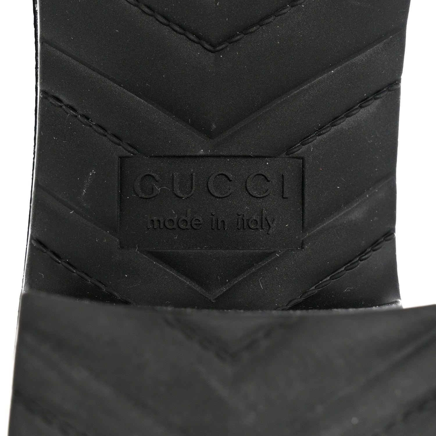Gucci Rubber Gucci Logo Womens Platform 20/60mm Slide Sandals 38 Black 8 of 8