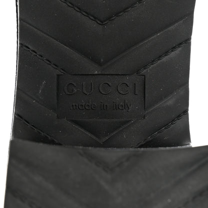 Gucci Rubber Gucci Logo Womens Platform 20/60mm Slide Sandals 38 Black 8 of 8