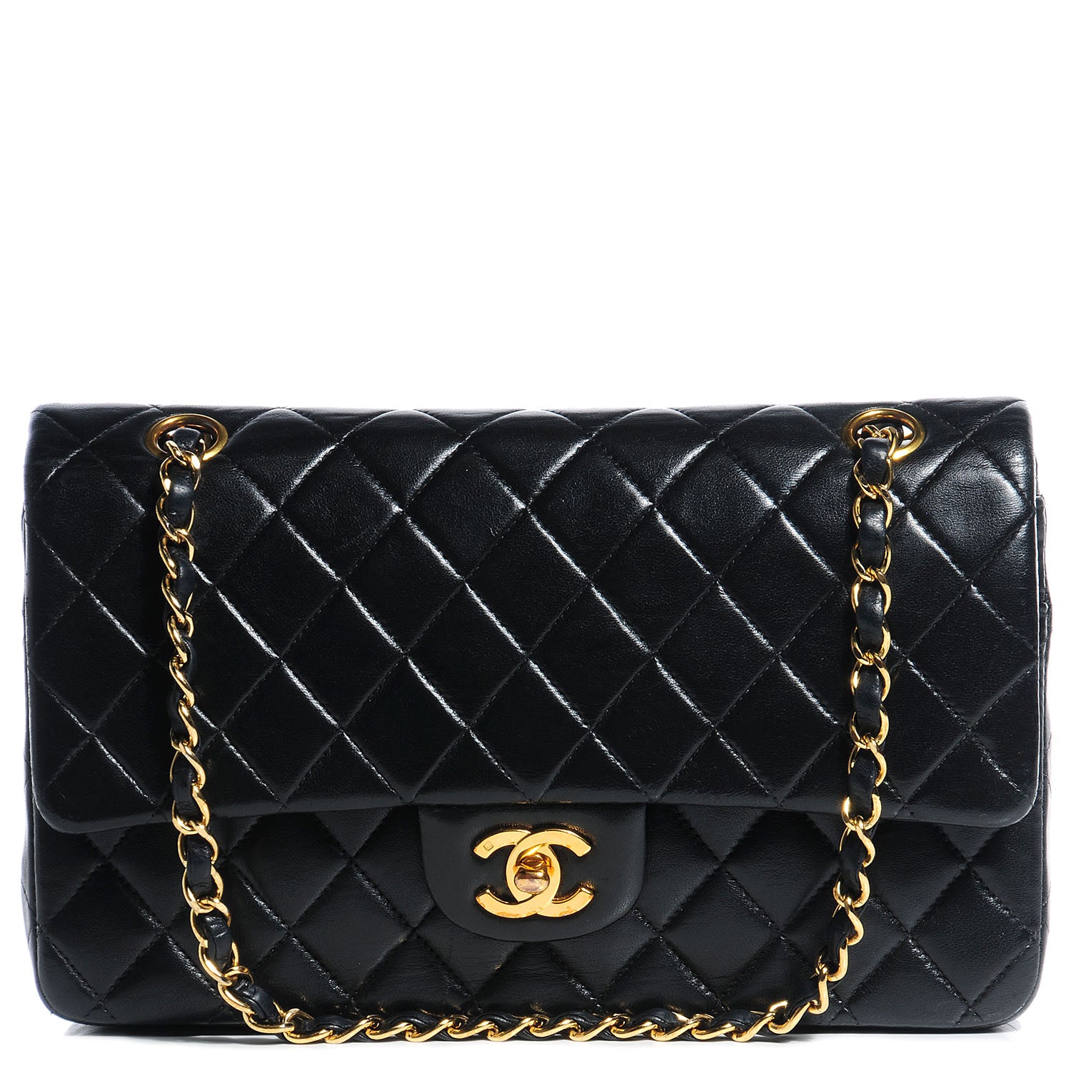 Chanel Lambskin Medium Double Flap Black 1 of 8