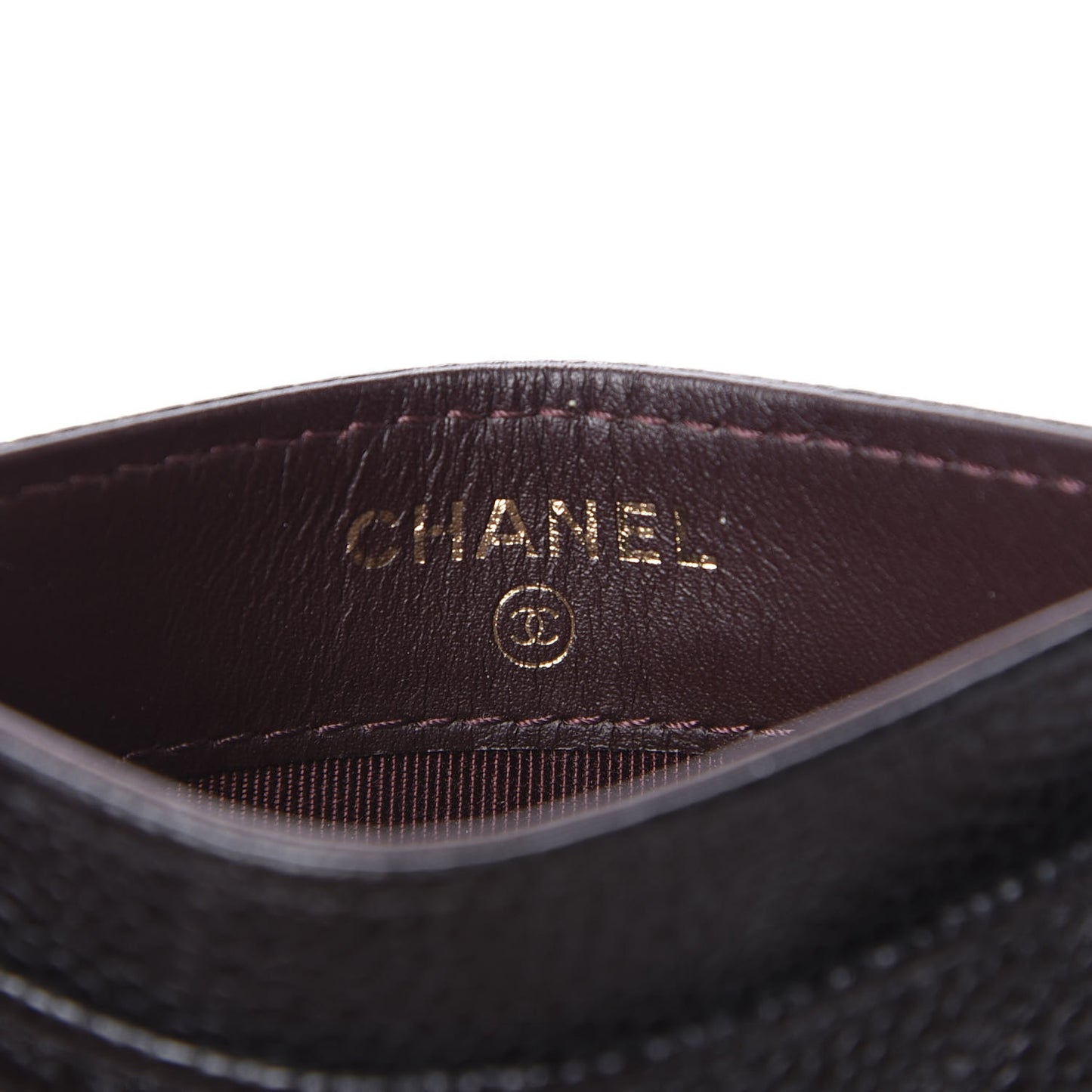Caviar Quilted Card Holder Black