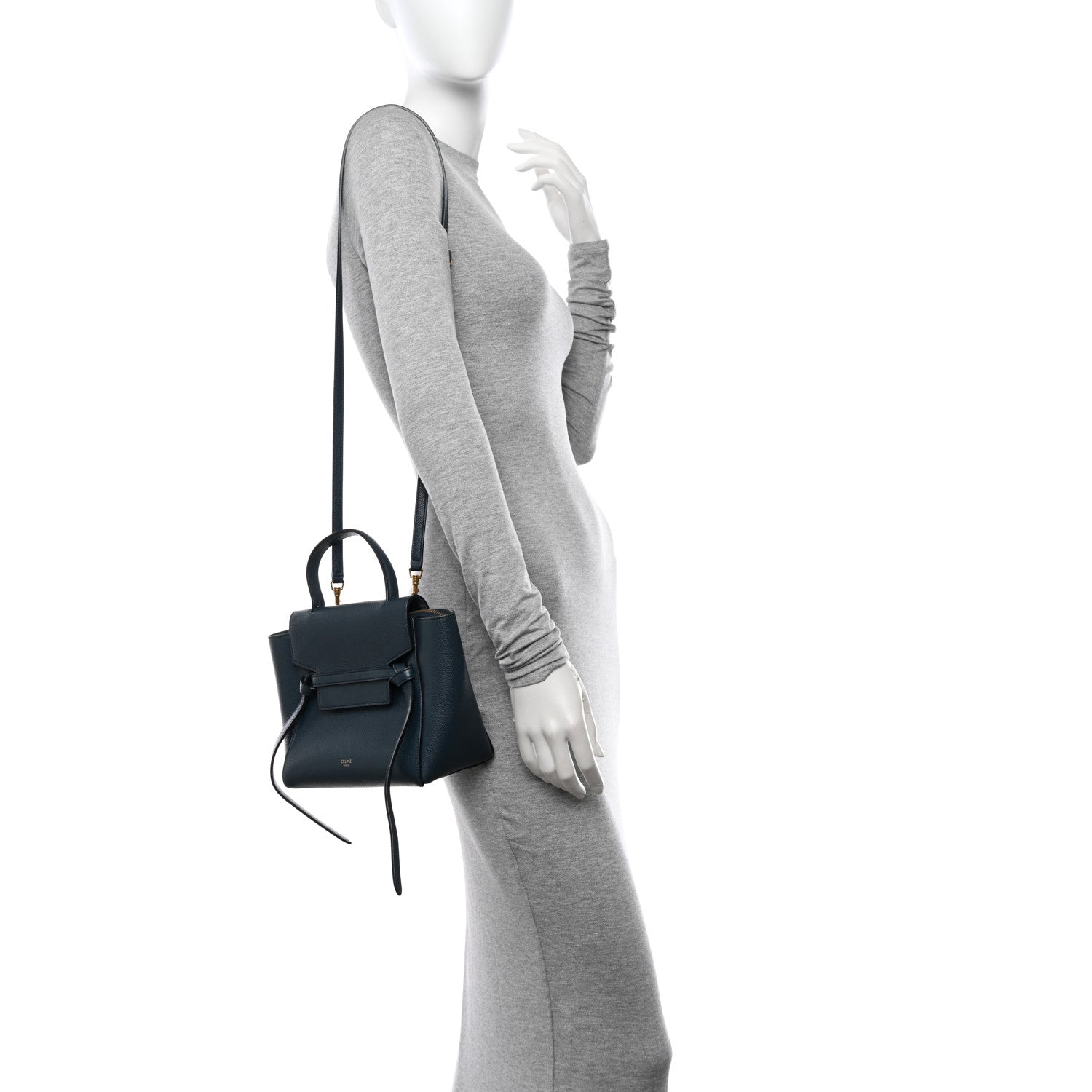 Celine Baby Grained Calfskin Nano Belt Bag Abyss Blue 2 of 13