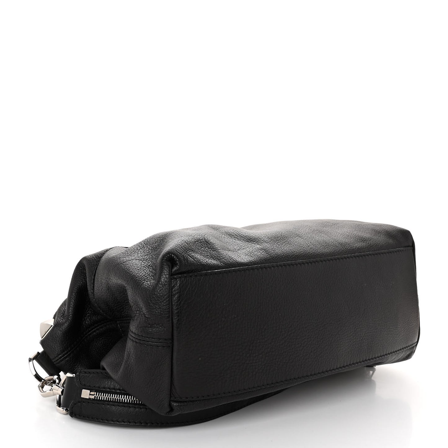 Waxy Grained Calfskin Studded Medium Nightingale Black