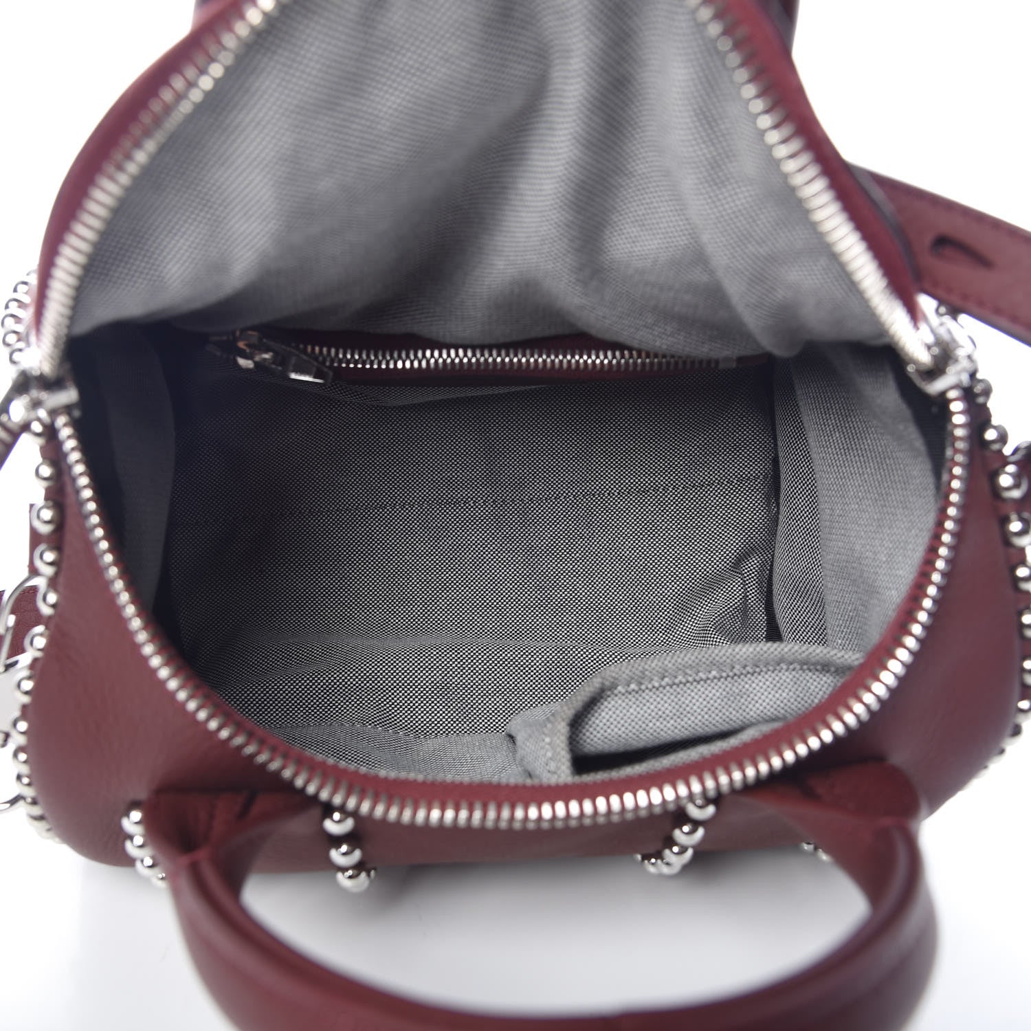 Alexander Wang Calfskin Studded Rockie Matte Beet Rodium Hardware 5 of 9