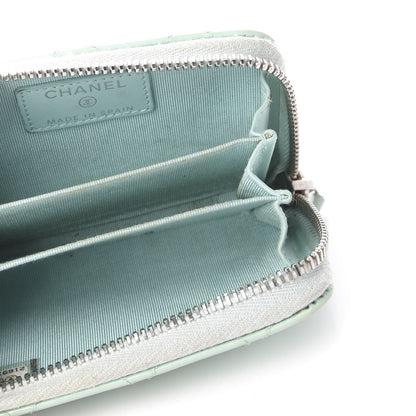 Chanel Patent Calfskin Quilted Zip Coin Purse Light Green 5 of 7