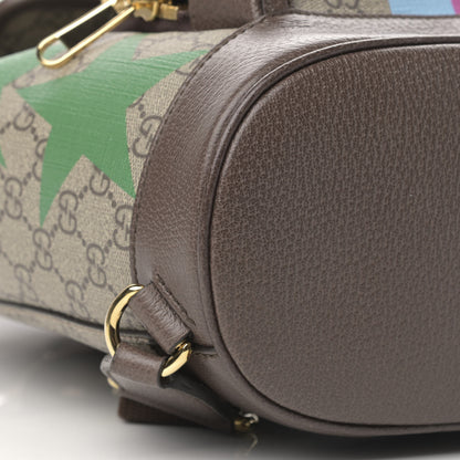 Gucci GG Supreme Monogram Equestrian Textured Dollar Calfskin Retro Interlocking G Buckle Backpack Beige Ebony Multicolor New Acero 9 of 12