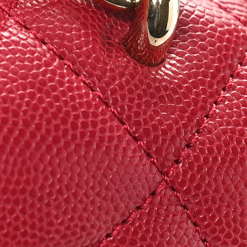 Chanel Caviar Quilted Small Studded Flap Red 11 of 12