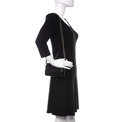 Chanel Aged Calfskin Quilted Small Gabrielle Clutch With Chain Black 2 of 14