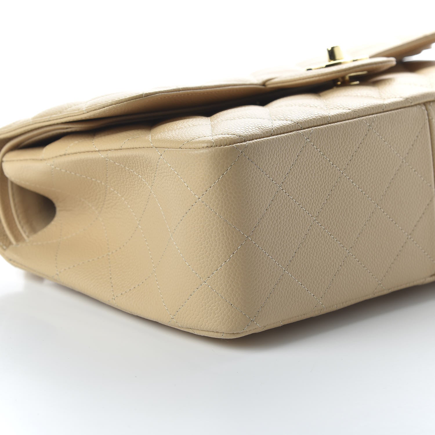 Chanel Caviar Quilted Jumbo Double Flap Beige Clair 6 of 11