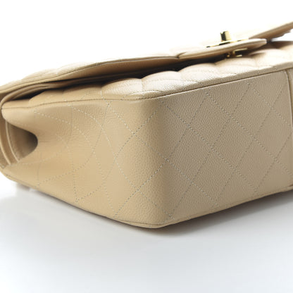 Chanel Caviar Quilted Jumbo Double Flap Beige Clair 6 of 11