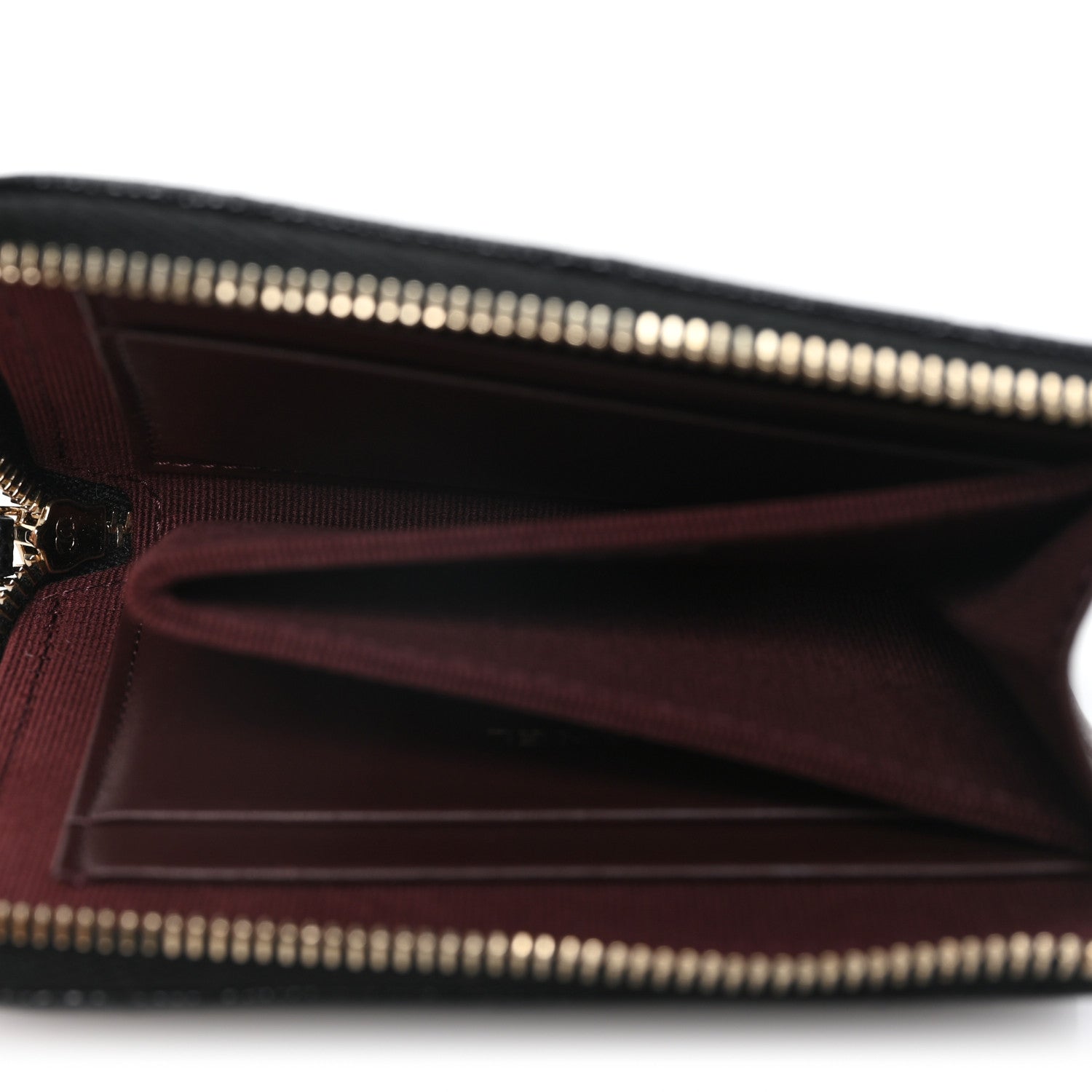 Chanel Caviar Quilted CC Zip Around Card Holder Wallet Black 5 of 7