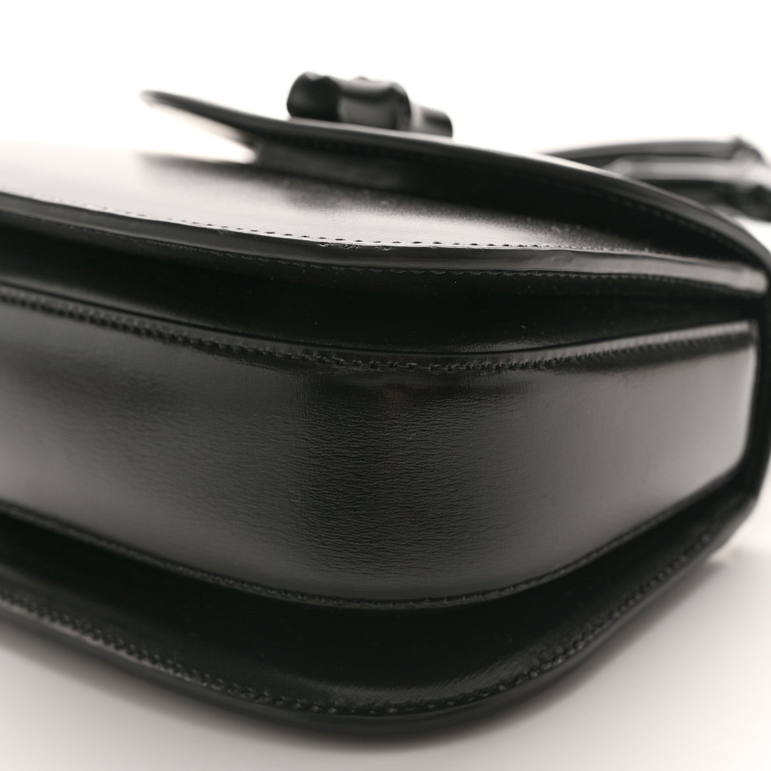 Gucci Boarded Dyana Lux Calfskin Web Monochrome Mini Bamboo 1947 Top Handle Bag Black 11 of 11