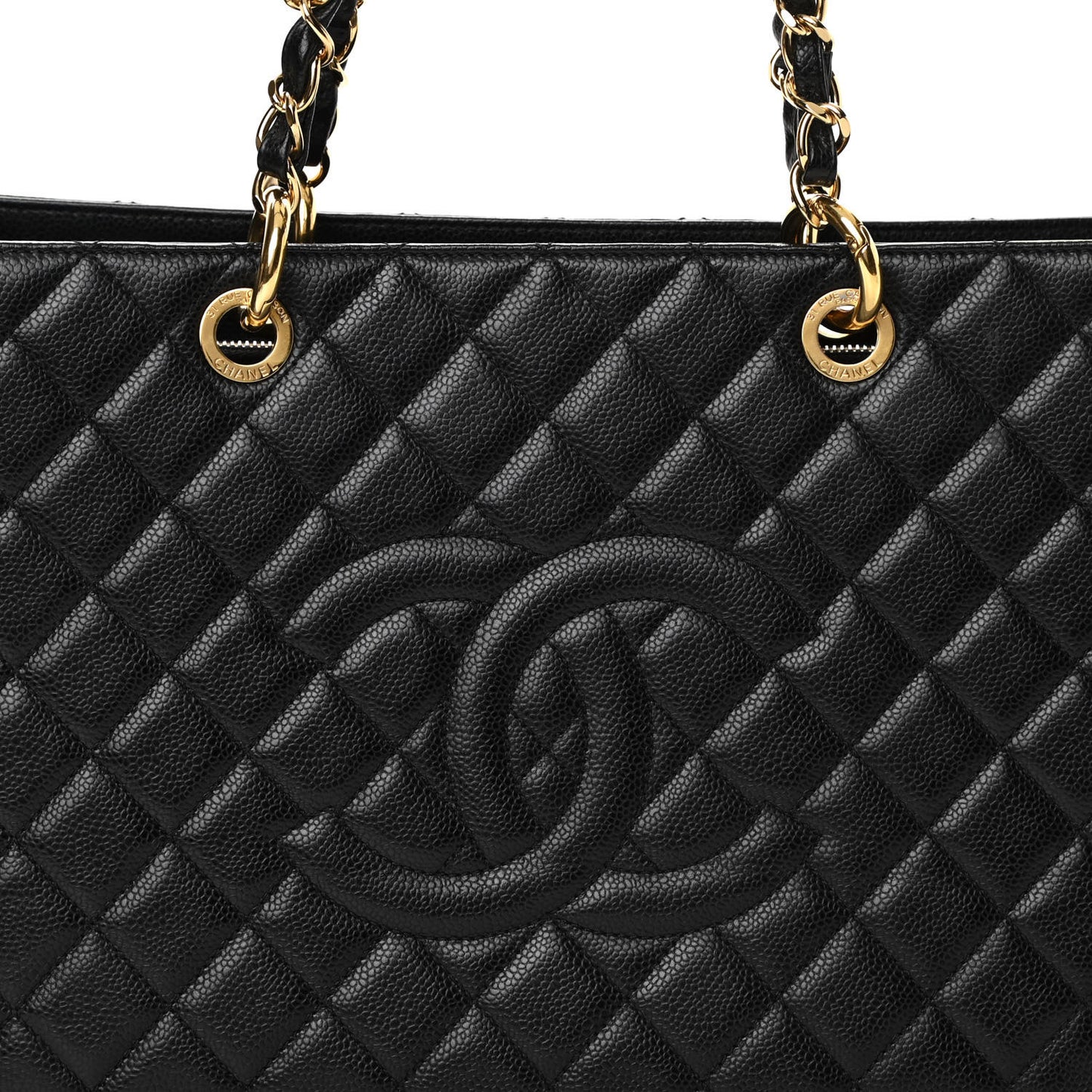 Caviar Quilted XL Grand Shopping Tote GST Black