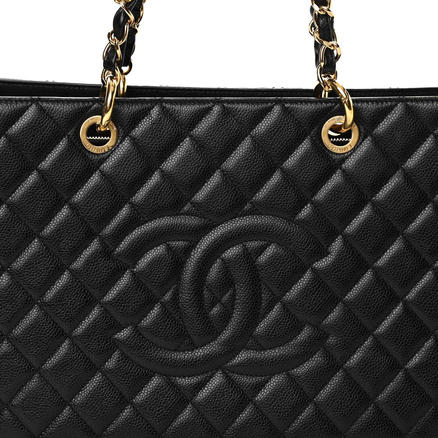 Chanel Caviar Quilted XL Grand Shopping Tote GST Black 8 of 12