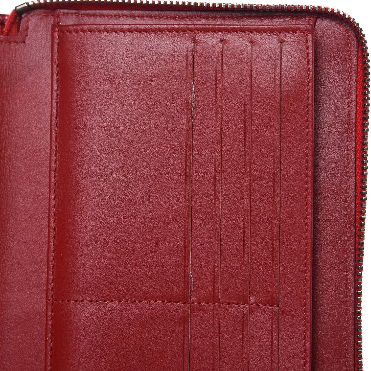 Chanel Patent Quilted Large Brilliant Zip Around Organizer Wallet Red 14 of 17