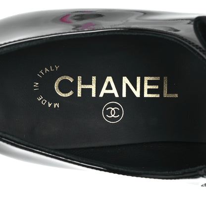Chanel Patent Calfskin Grosgrain CC Mary Jane Pumps 40 Black 8 of 10