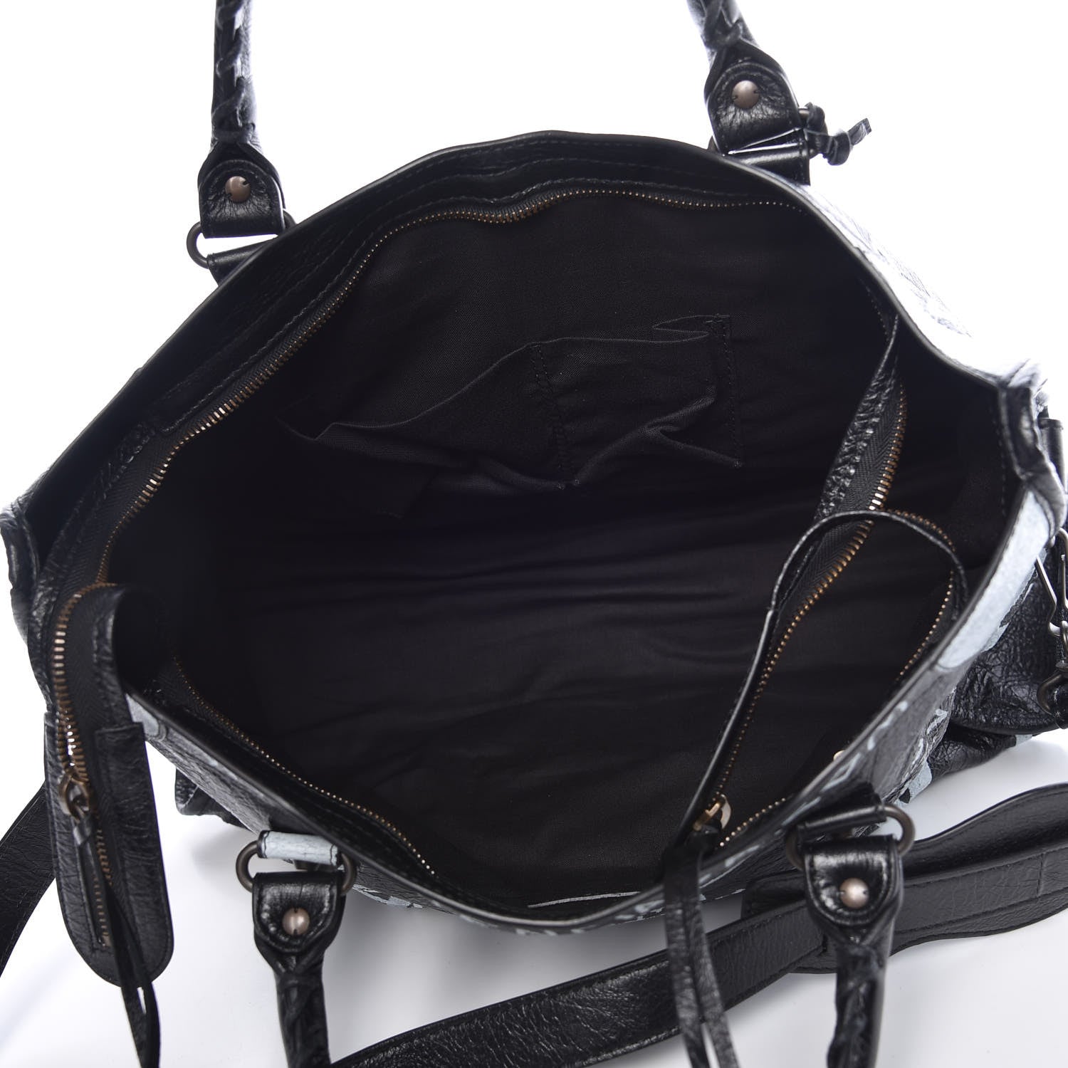 Balenciaga Agneau Arena Graffiti All Over Classic Hardware City Black White 5 of 9