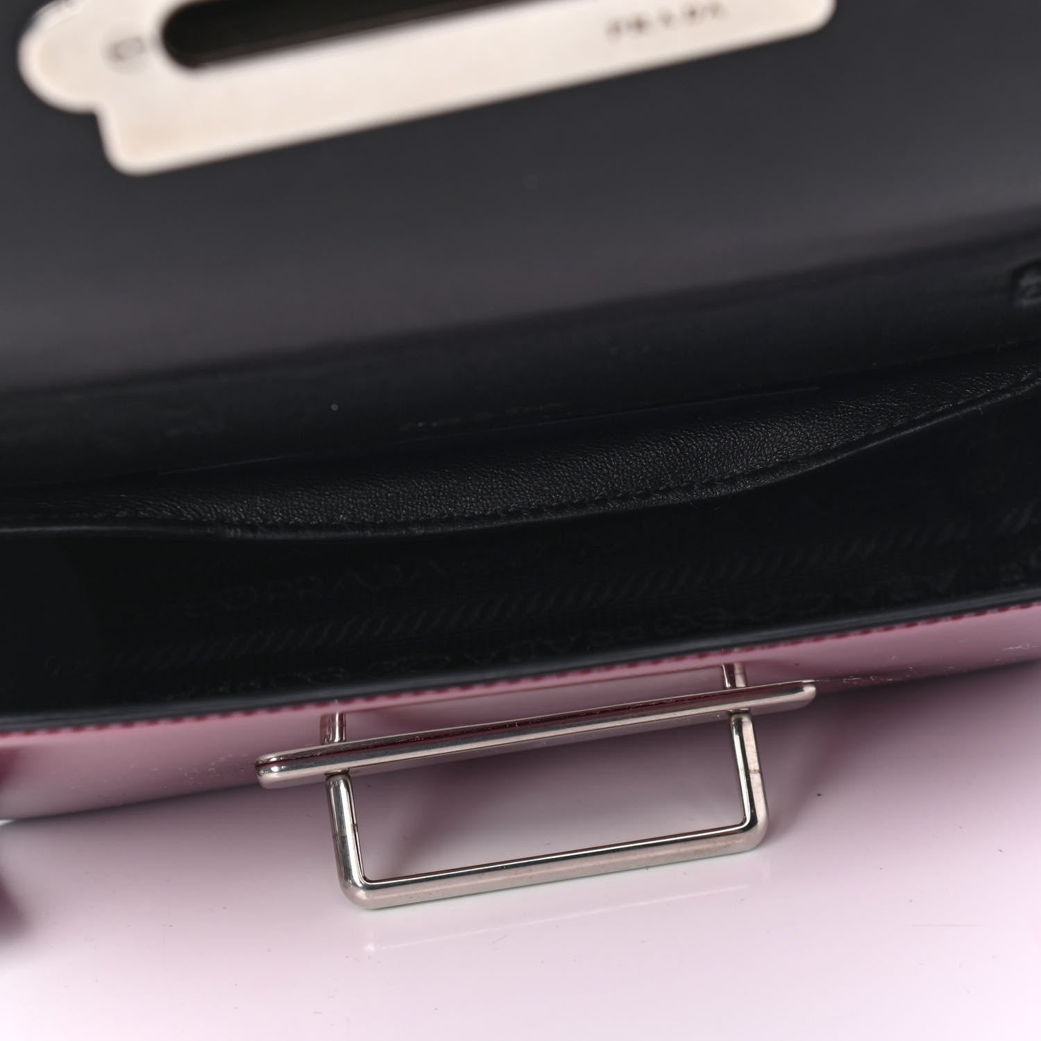 Prada Metallic Vitello Saffiano Cahier Belt Bag Ibisco Black 4 of 4