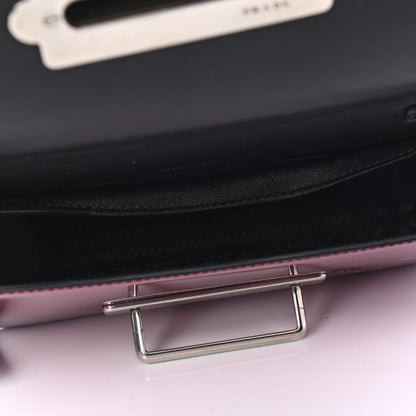 Prada Metallic Vitello Saffiano Cahier Belt Bag Ibisco Black 4 of 4