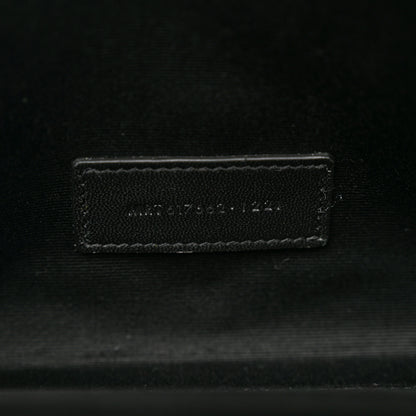 Saint Laurent Grain De Poudre Matelasse Chevron Monogram Envelope Clutch Dark Beige 8 of 9
