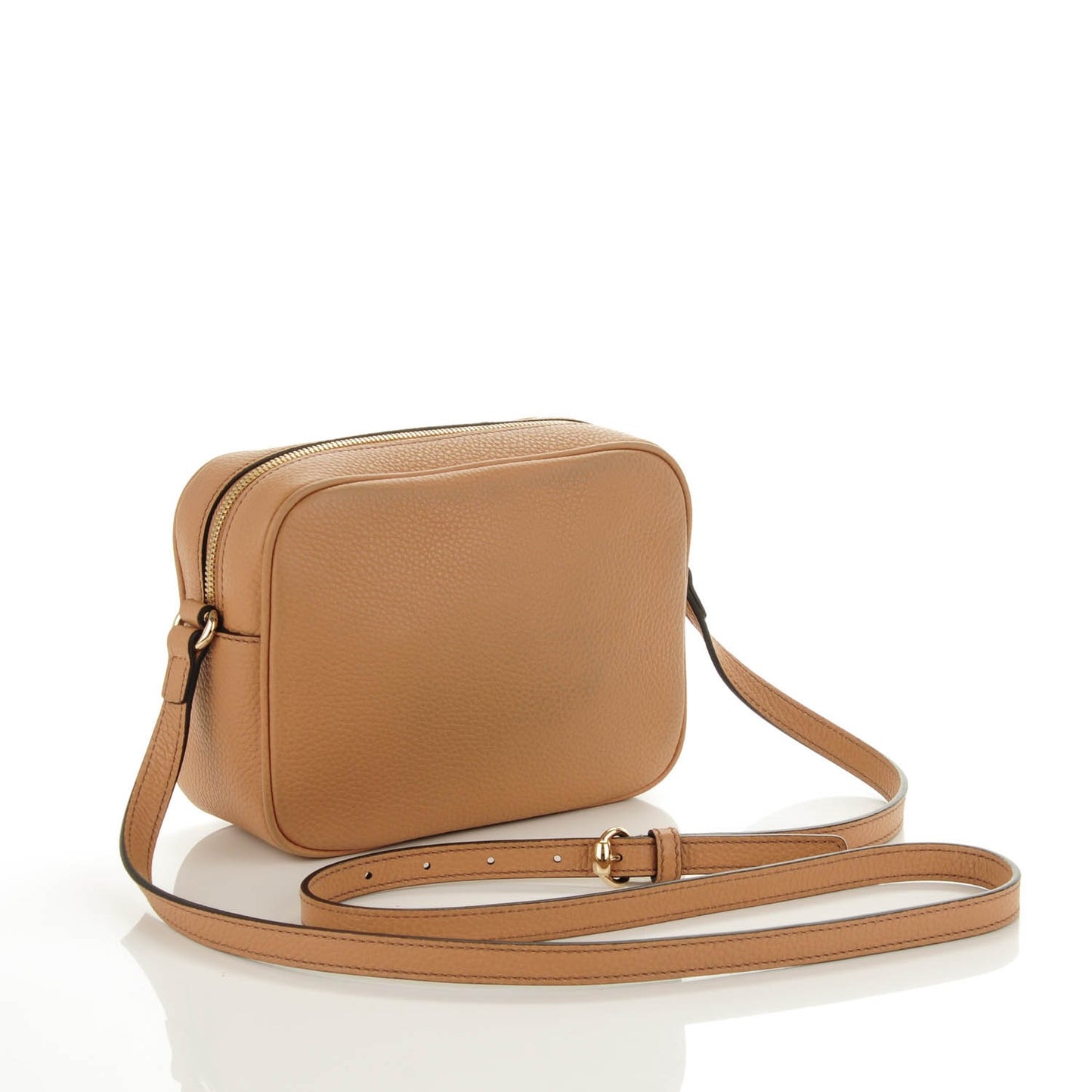 Pebbled Calfskin Small Soho Disco Bag Rose Beige