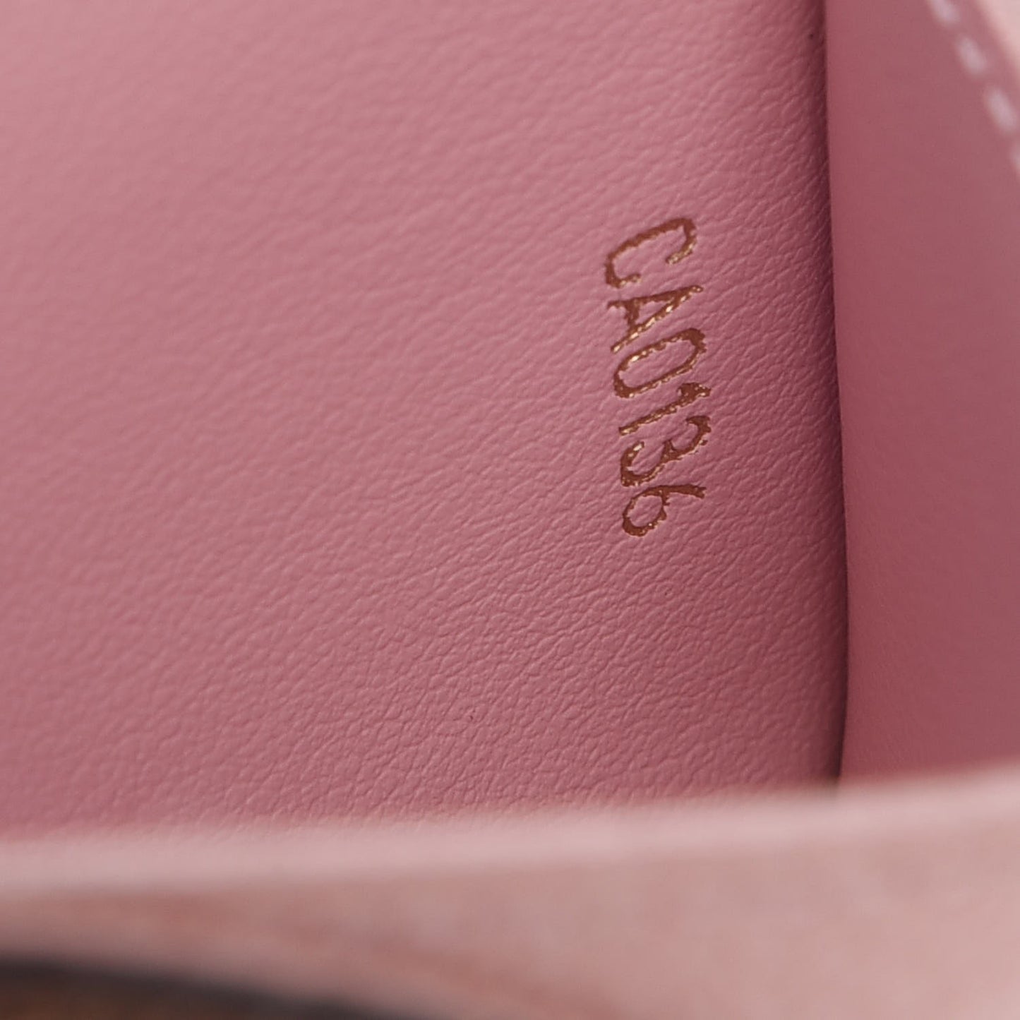 Damier Ebene Caissa Card Holder Rose Ballerine