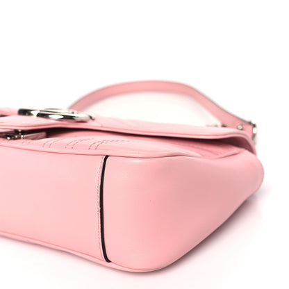 Gucci Calfskin Matelasse Small GG Marmont Shoulder Bag Wild Rose 9 of 11