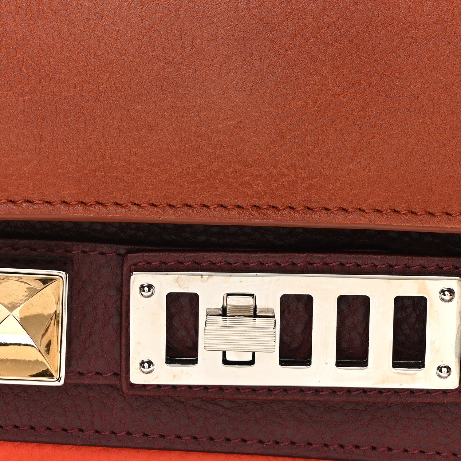 Proenza Schouler Calfskin Mini PS11 Classic Shoulder Bag Saddle Burgundy Tangerine 7 of 9