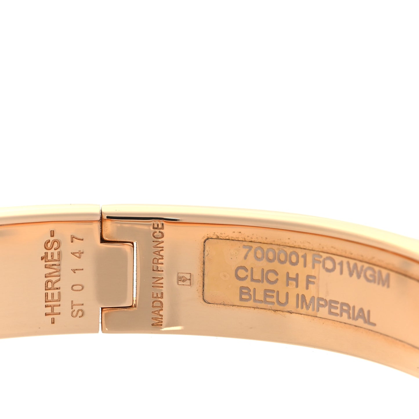 Enamel Narrow Clic Clac H Bracelet GM Bleu Imperial