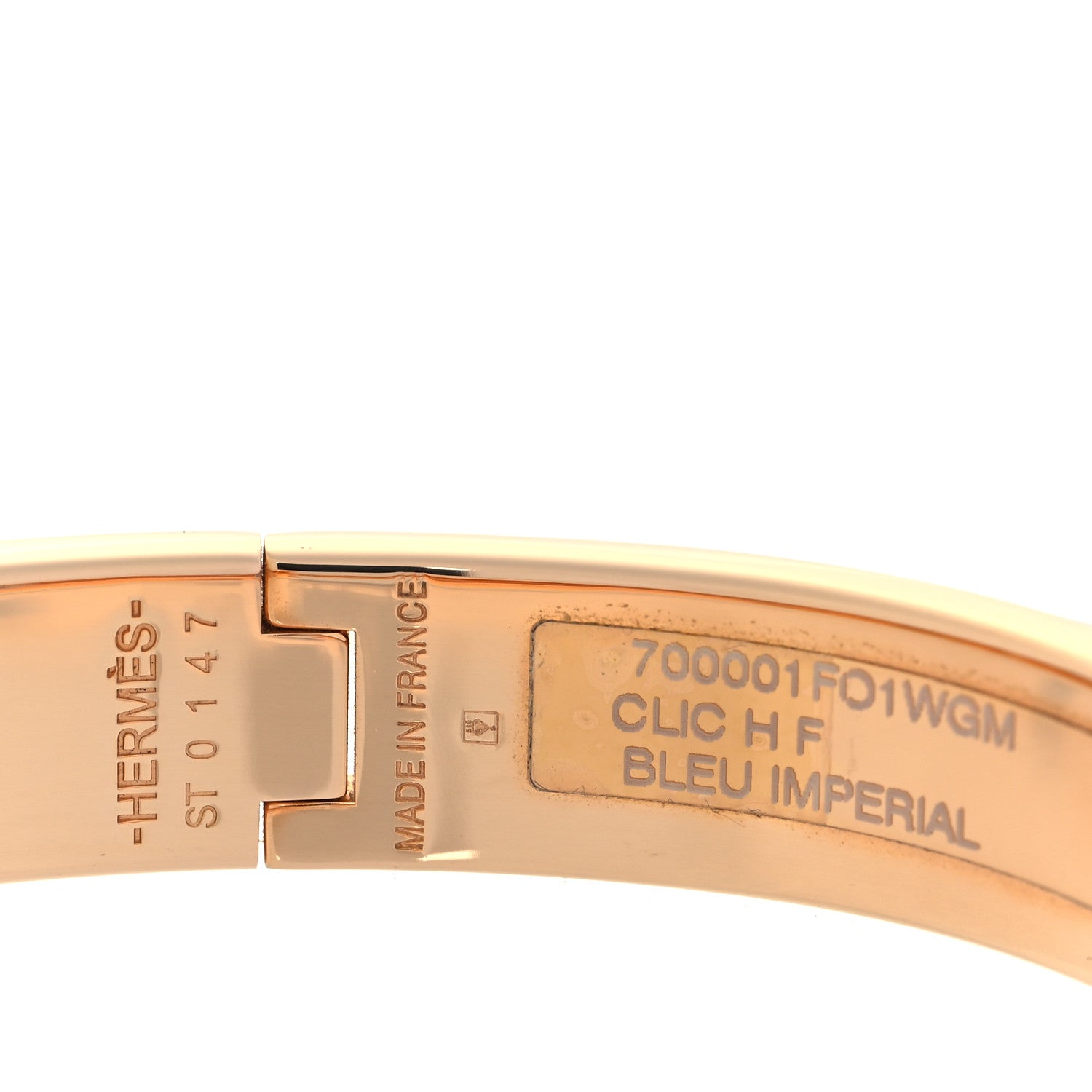 Hermes Enamel Narrow Clic Clac H Bracelet GM Bleu Imperial 5 of 7