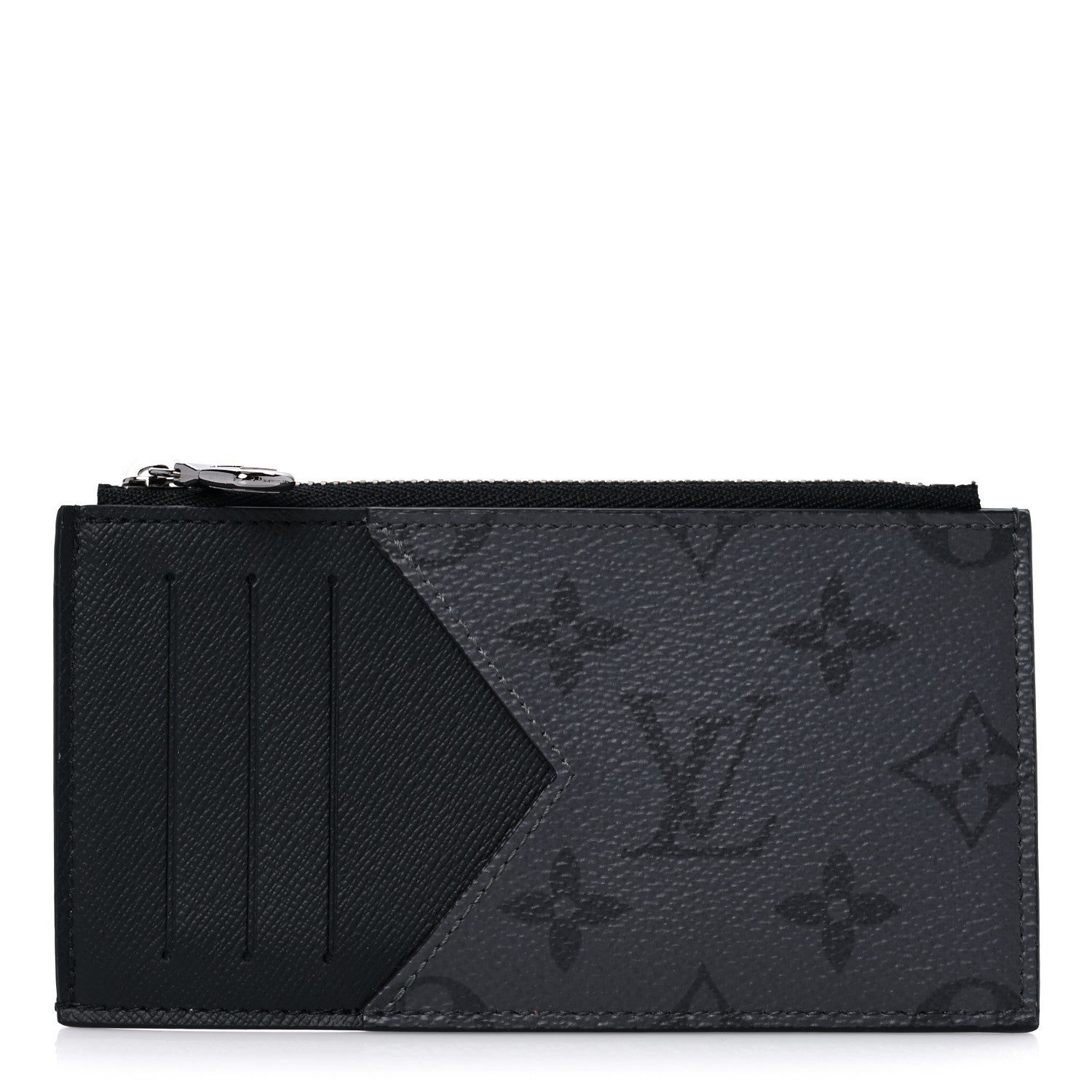 Louis Vuitton Reverse Monogram Eclipse Taiga Coin Card Holder 1 of 7