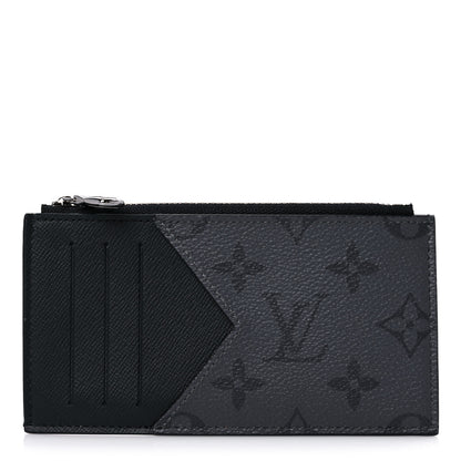 Louis Vuitton Reverse Monogram Eclipse Taiga Coin Card Holder 1 of 7