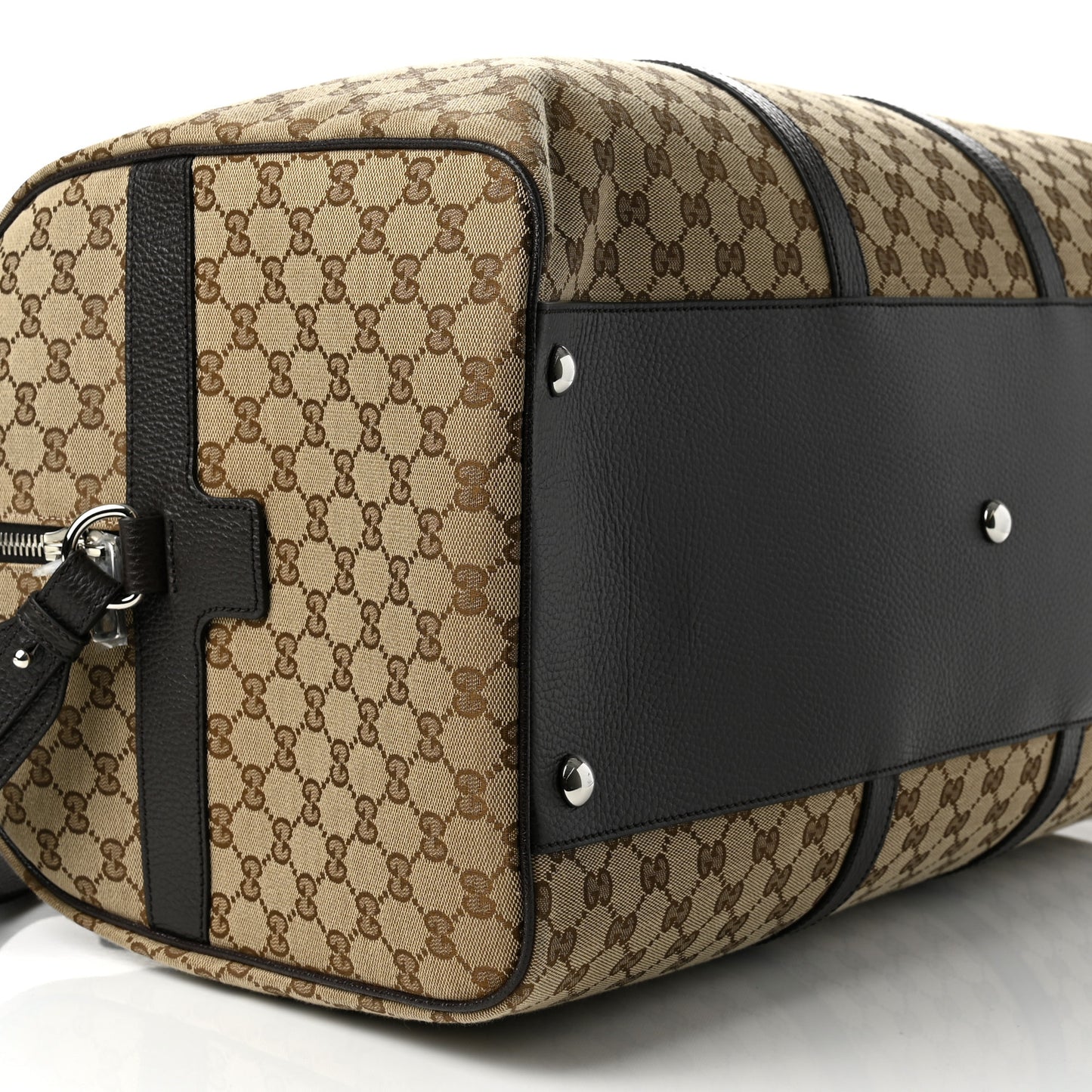 Monogram Dollar Calfskin Large Boston Duffle Bag Beige Ebony Testa di Moro Marrone Scuro