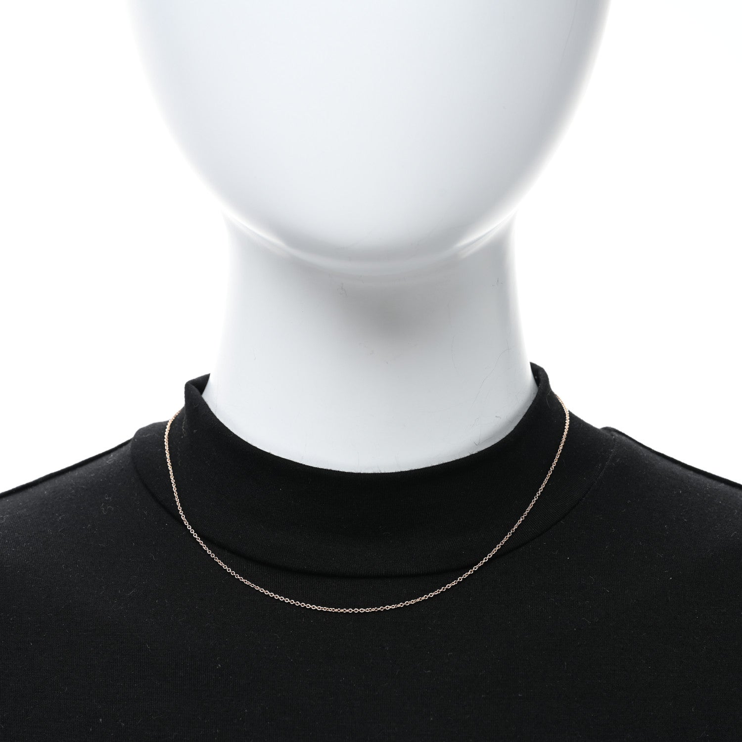 Tiffany 18K Rose Gold Chain Necklace 16" 3 of 5